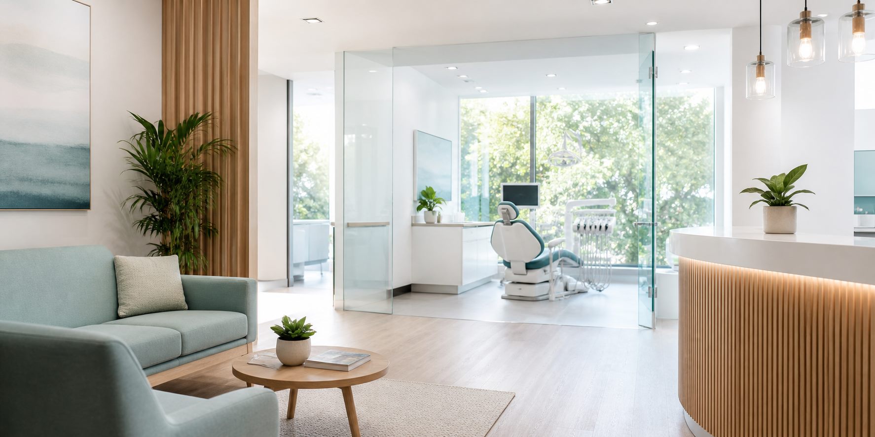 Modern Dentiva clinic reception interior